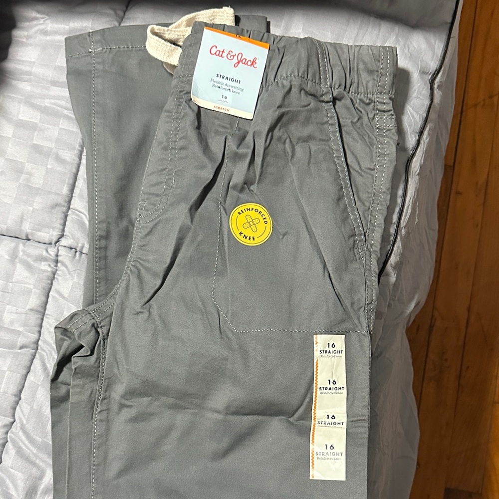 Cat & Jack Charcoal Straight Leg Pants